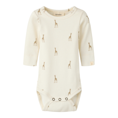 Lil Atelier Body l/æ - Rib - Nbngavo - Turtledove/Giraffe