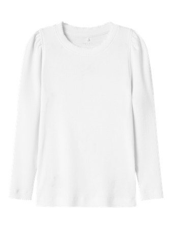 NAME IT Basis Rib Bluse Fikab Bright White