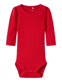 NAME IT Hulmønstret Body Dagnes Chinese Red