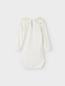 NAME IT Langærmet Body Fioline Bright White