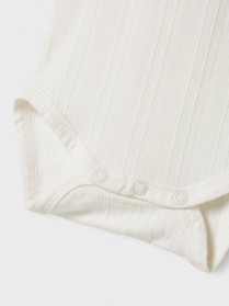 NAME IT Langærmet Body Fioline Bright White