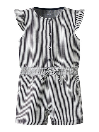 NAME IT Jumpsuit Fris Navy Blazer Bright White