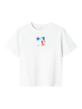 Name It T-shirt Hvid Med Grafisk Print - Str. 9-10y 134/140cm