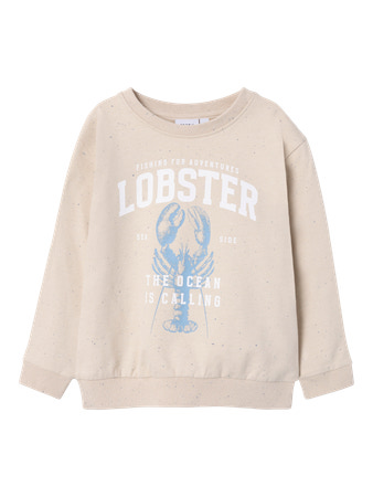 Name It Sweatshirt Peyote Med Hummermotiv - Str. 3y 98cm