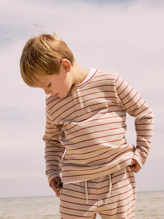 NAME IT Rib Bluse Fully Red Ochre