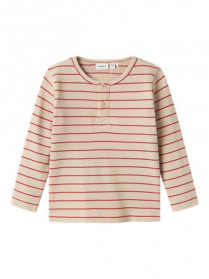 NAME IT Rib Bluse Fully Red Ochre