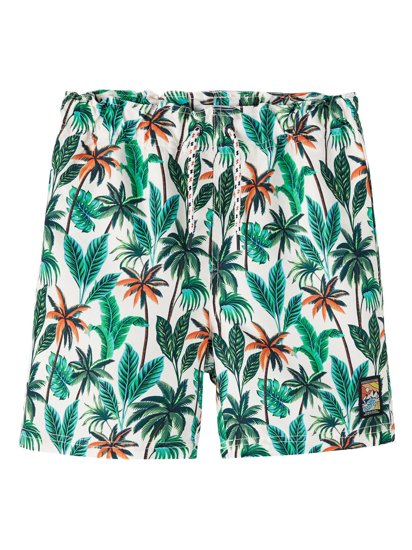 NAME IT Badeshorts Pzocca Buttercream Tropical