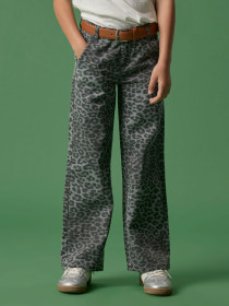 NAME IT Wide Bukser Rose Night Owl Grey Leopard