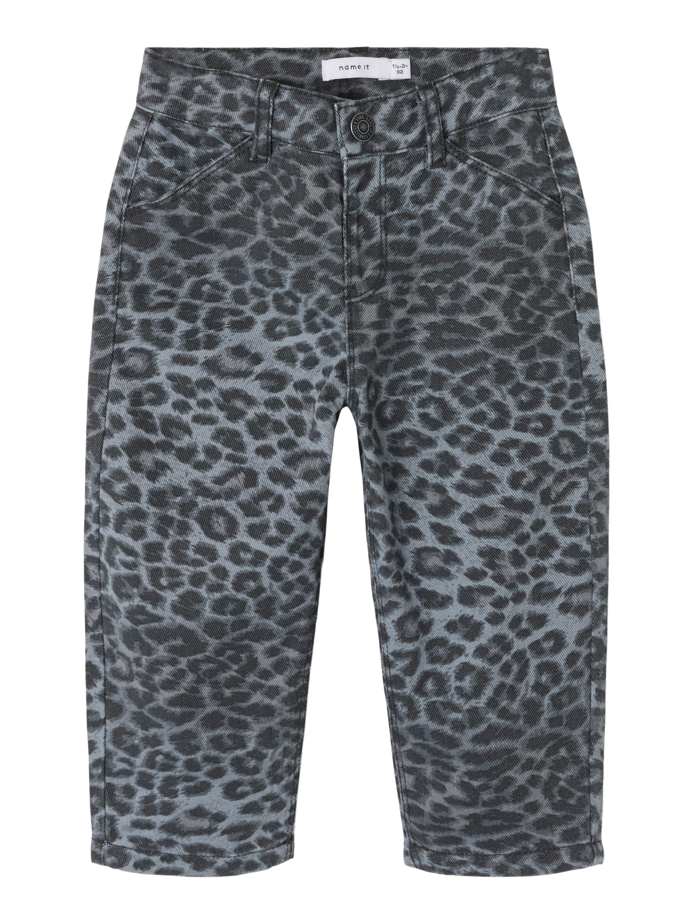 NAME IT Mom Jeans Bella Twill Nght Owl Grey Leopard