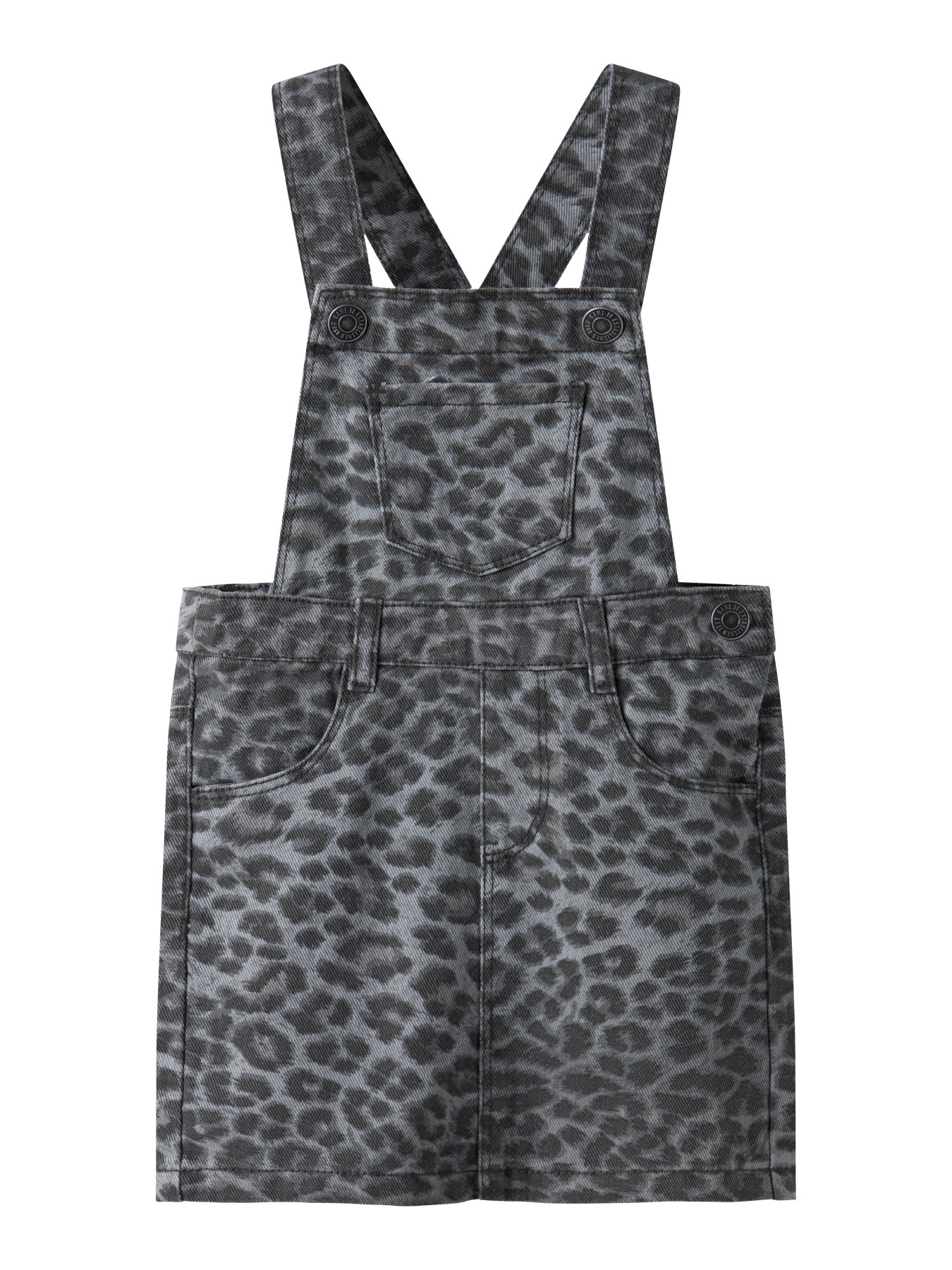 Name It Spencer Ophelia Twill - Night Owl Grey Leopard