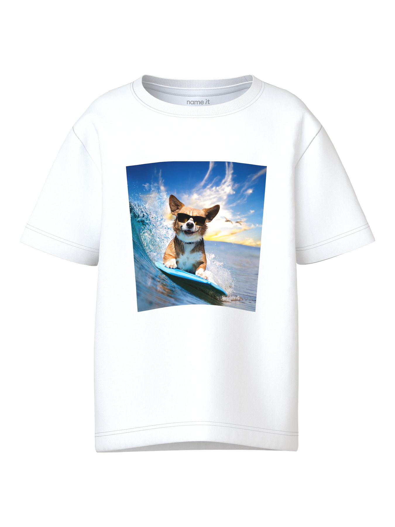 Name It T-shirt - NmmVoto - Bright White/Surfer Dog