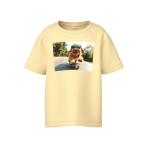 NAME IT T-shirt Voto Double Cream Skater Dog