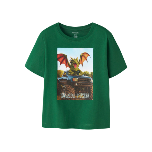 Name It T-shirt - NmmVoto - Verdant Green m. Print