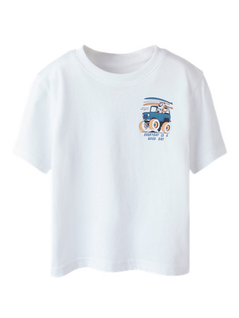 NAME IT T-shirt Velix Bright White Car