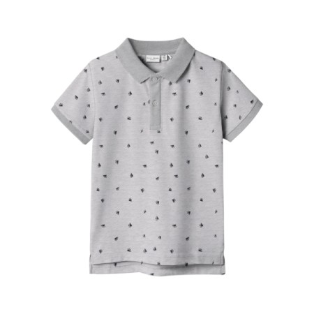 NAME IT Polo T-Shirt Volo Light Grey Melange billede