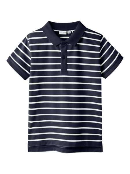 Name It Polo T-shirt Navy Blazer Med Hvide Striber - Str. 11-12y 146/152cm
