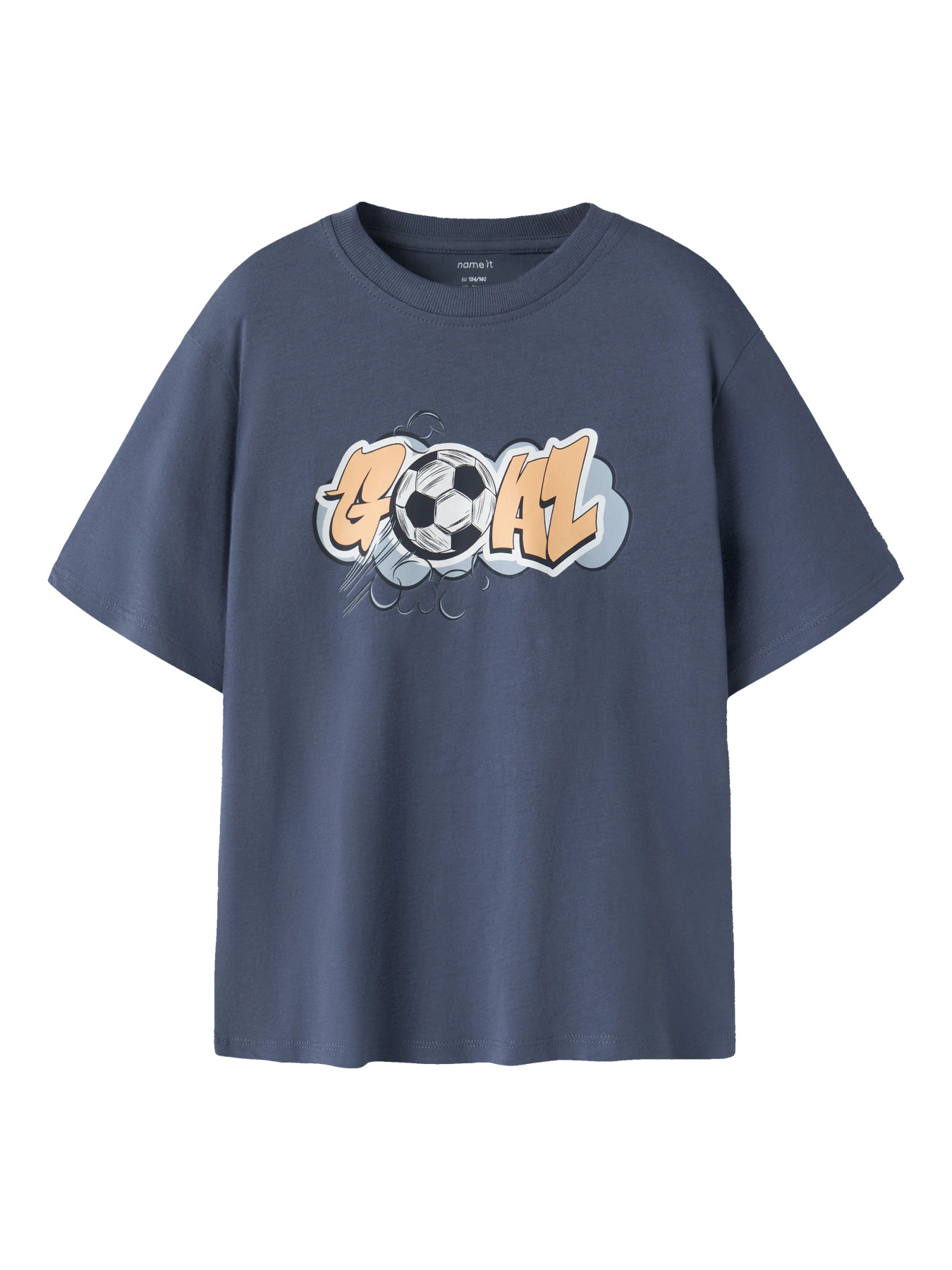 Name It T-shirt - NkmVeldo - Vintage Indigo/Goal