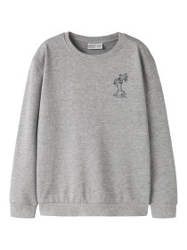 NAME IT Sweatshirt Vasse Grey Melange Palm