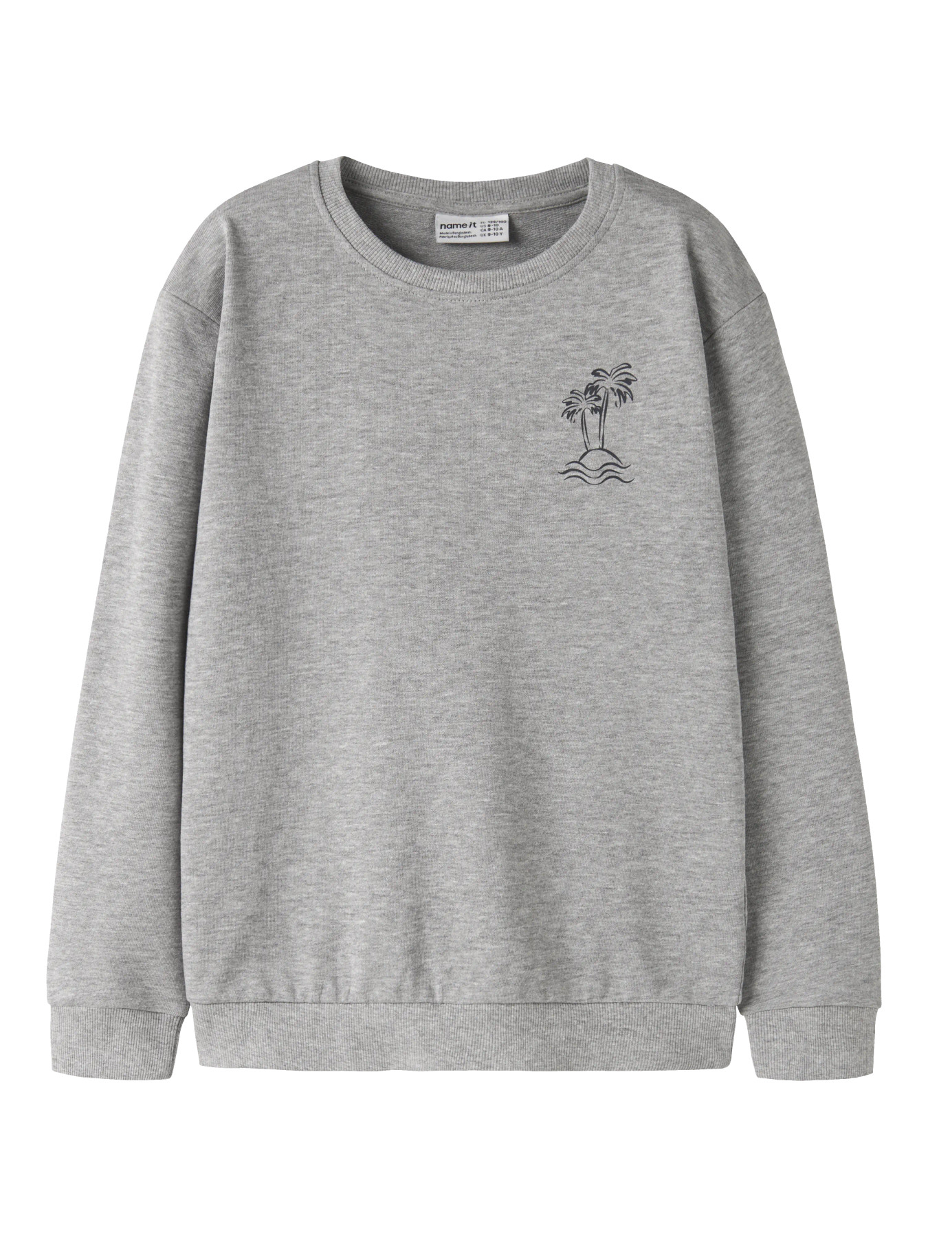 Name It Sweatshirt - NkmVasse - Grey Melange/Palm