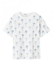 NAME IT T-shirt Valther Bright White Palm Trees