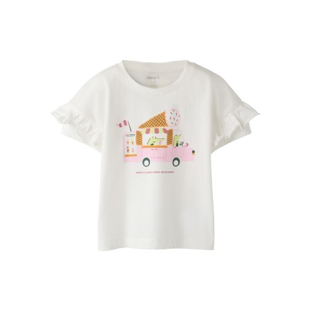Name It T-shirt - NmfVilena - Cloud Dancer/Ice Cream Truck
