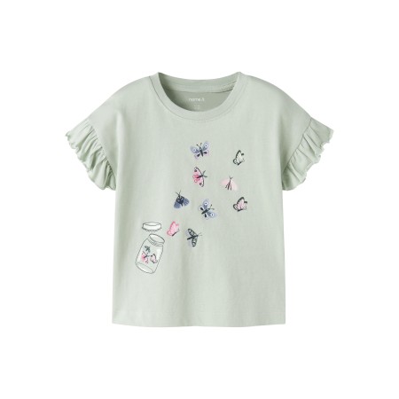 Name It T-shirt - NmfVilena - Pale Aqua/Butterfly Jar