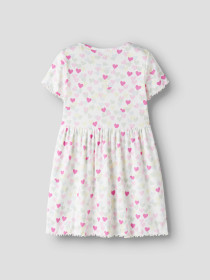 NAME IT Kortærmet Kjole Vemia Cloud Dancer Hearts