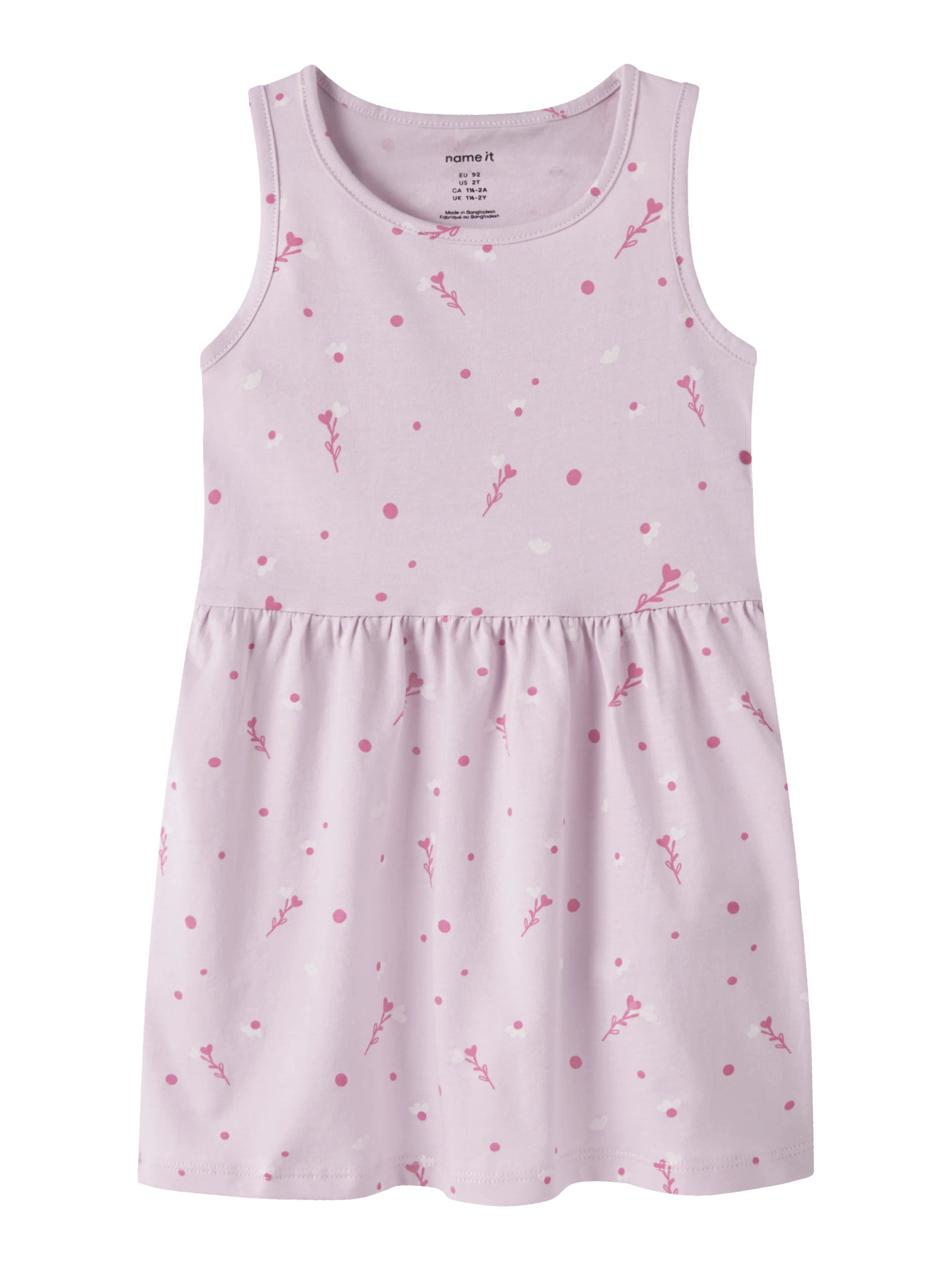 Name It Kjole - NmfVilinse - Lavender Fog/White Florals