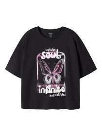 NAME IT T-shirt Veen Black Soul