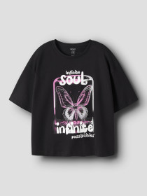 NAME IT T-shirt Veen Black Soul