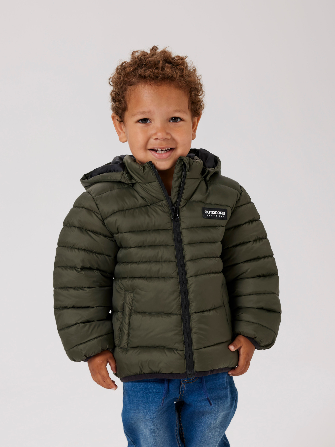 NAME IT Puffer Jakke Marble Deep Depths