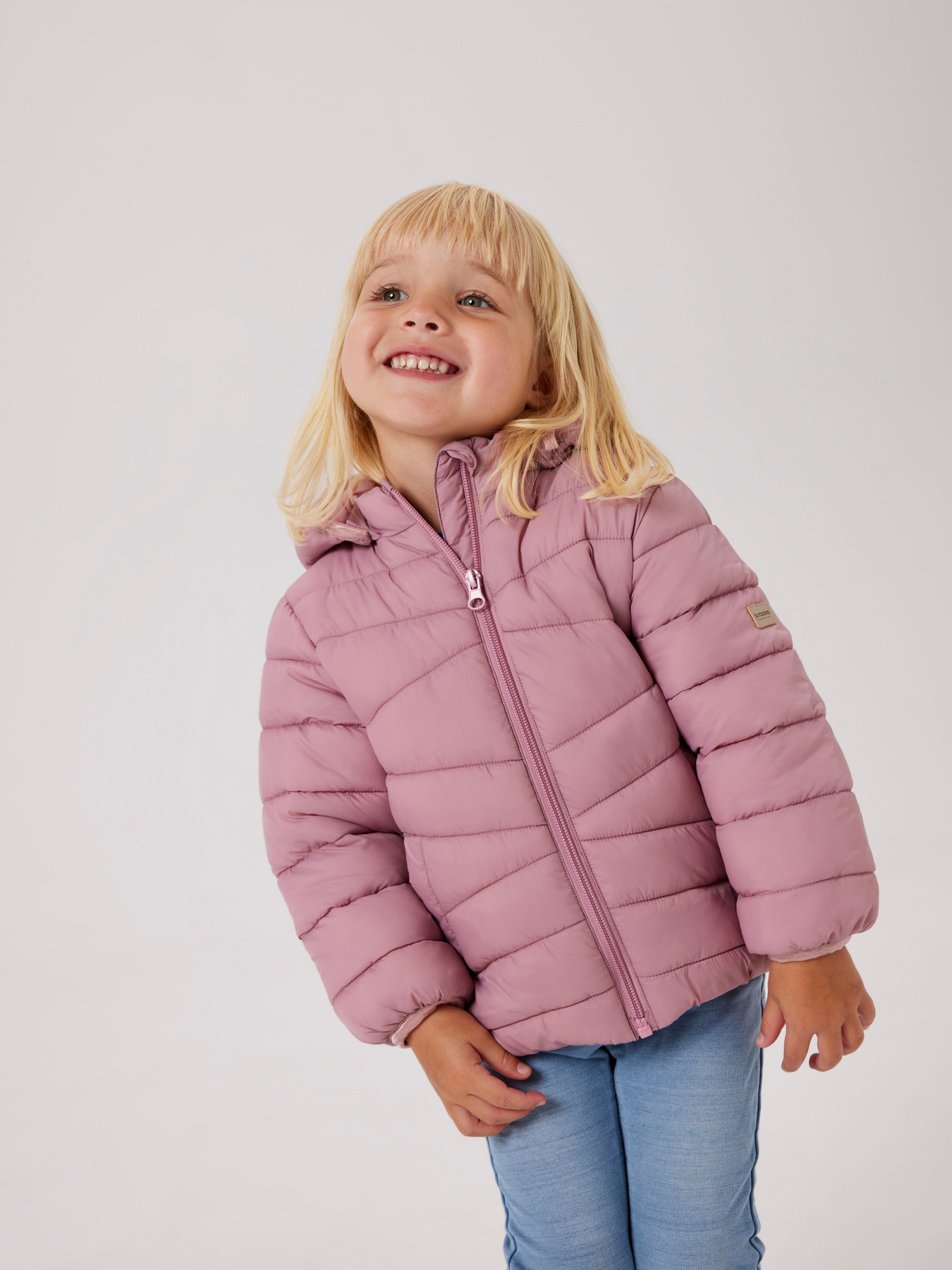 NAME IT Puffer Jakke Marble Lilas billede