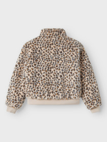 NAME IT Fake Fur Jakke Mila Oxford Tan Leo