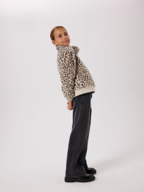 NAME IT Fake Fur Jakke Mila Oxford Tan Leo