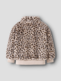 NAME IT Fake Fur Jakke Mila Oxford Tan Leo