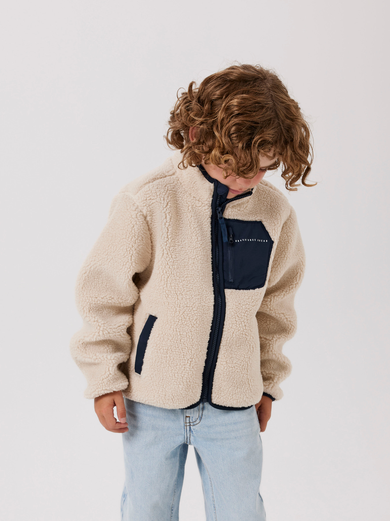 NAME IT Teddy Jakke Mattia Moonbeam Chest Pocket Dark Sapphire