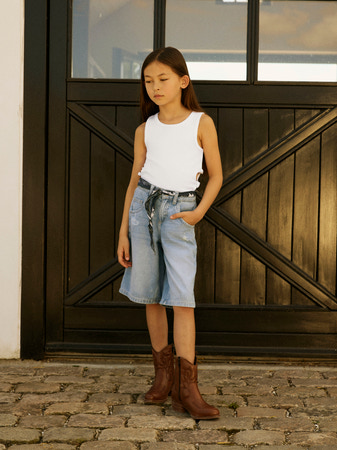 Name It Cowboyshorts Mellem Blå Denim - Str. 8y 128cm