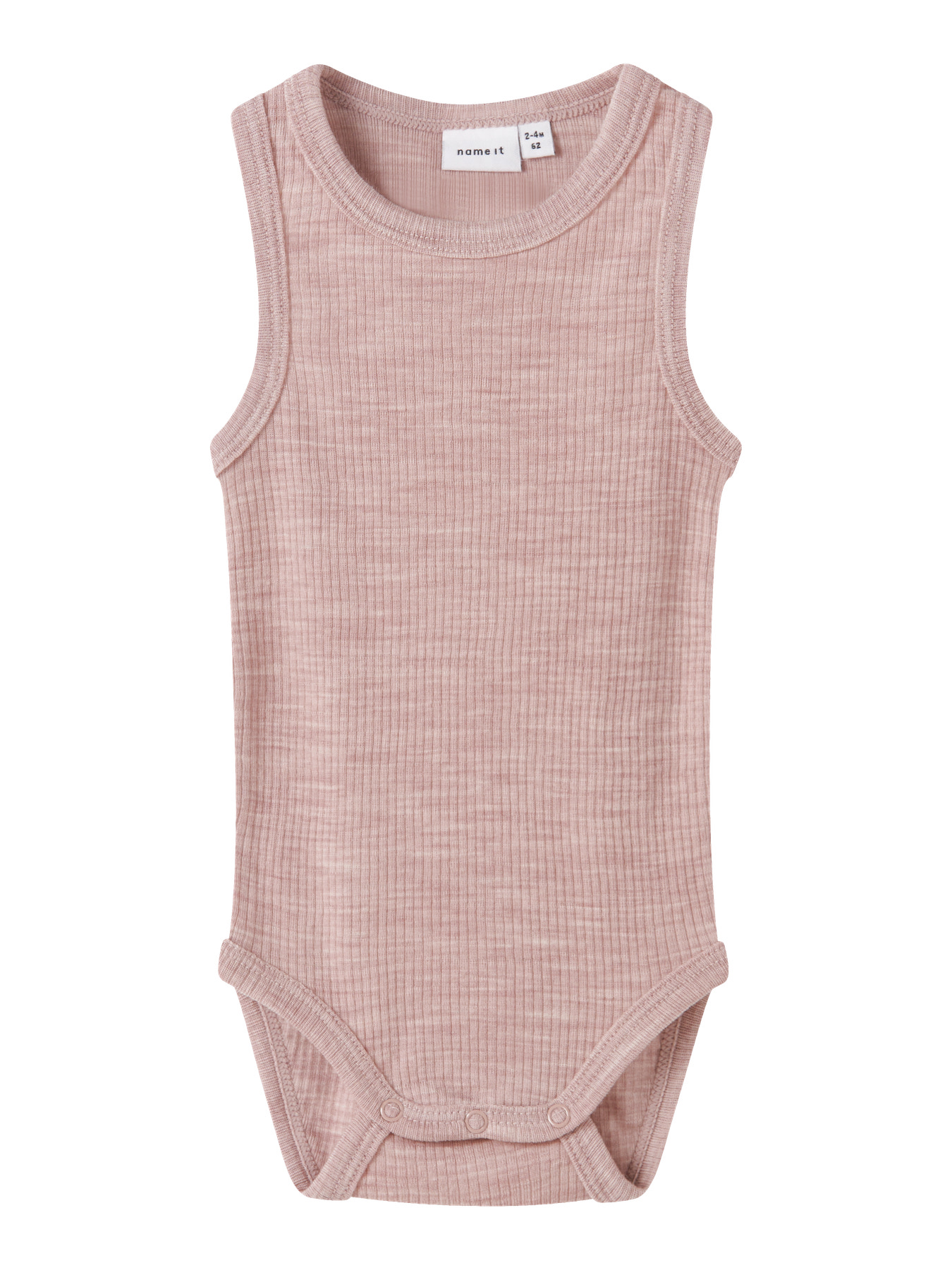 NAME IT Ærmeløs Uld Body Wax Shadow Gray