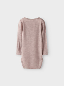 NAME IT Langærmet Uld Body Wax Shadow Gray