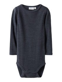 NAME IT Langærmet Uld Body Wax Ombre Blue