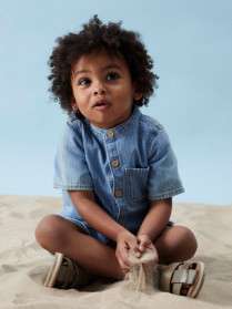 NAME IT Skjorte Fido Light Blue Denim Stripes