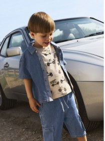 NAME IT Denim Skjorte Peter Dark Blue Denim