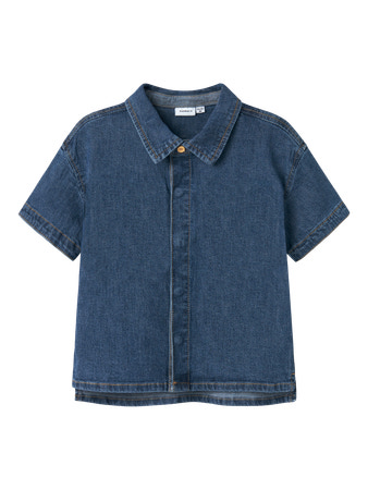 NAME IT Denim Skjorte Peter Dark Blue Denim billede