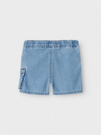  NAME IT Cargo Shorts Ryan Light Blue Denim Stripes