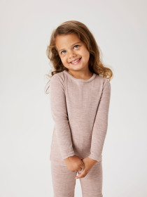 NAME IT Langærmet Uld Bluse Wax Shadow Gray