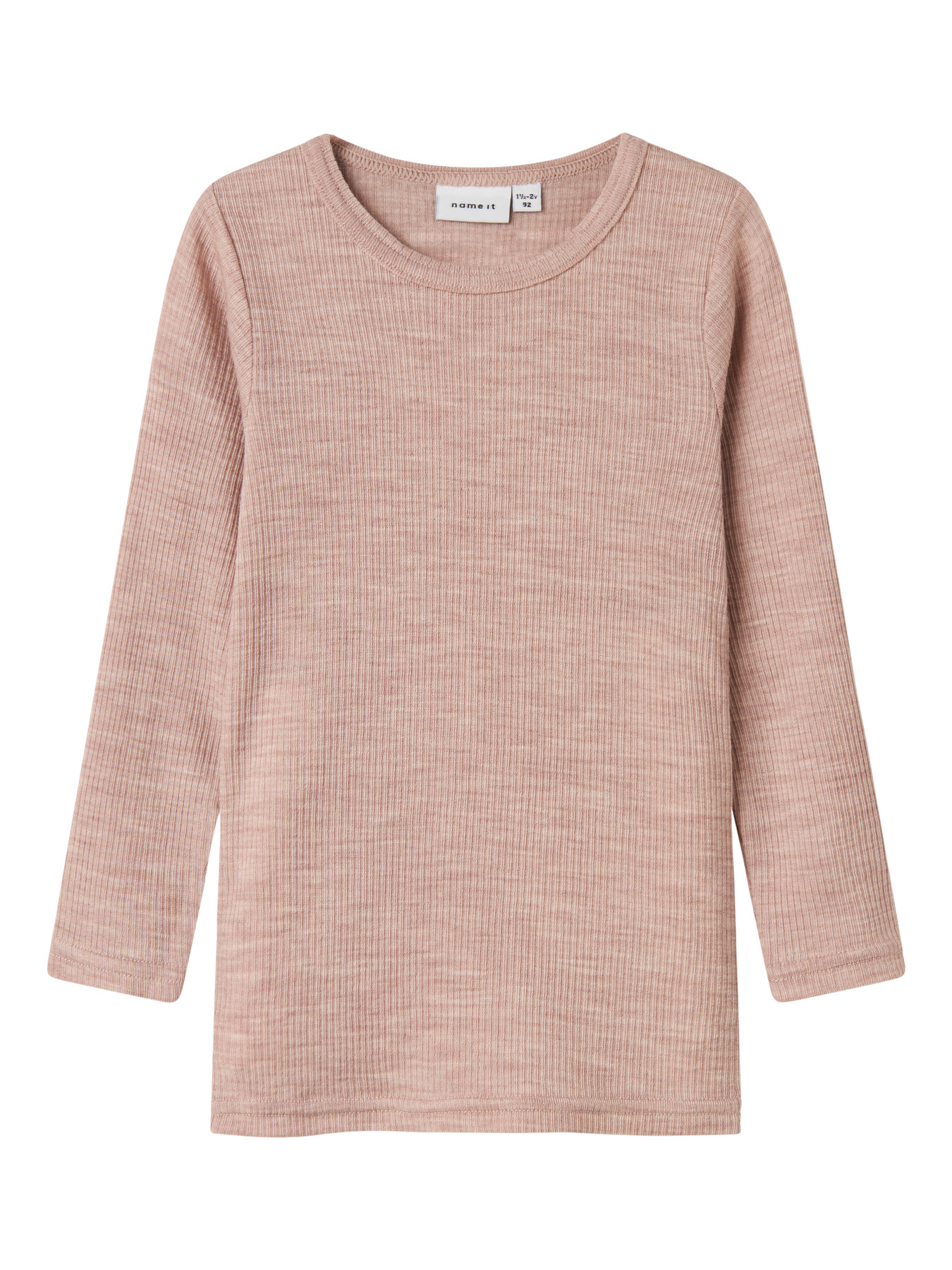 NAME IT Langærmet Uld Bluse Wax Shadow Gray