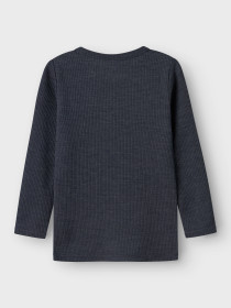NAME IT Langærmet Uld Bluse Ombre Blue