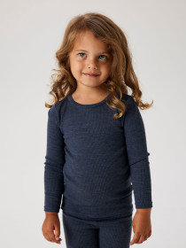 NAME IT Langærmet Uld Bluse Ombre Blue