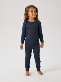 NAME IT Langærmet Uld Bluse Ombre Blue
