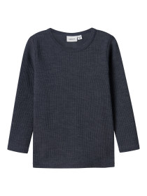 NAME IT Langærmet Uld Bluse Ombre Blue